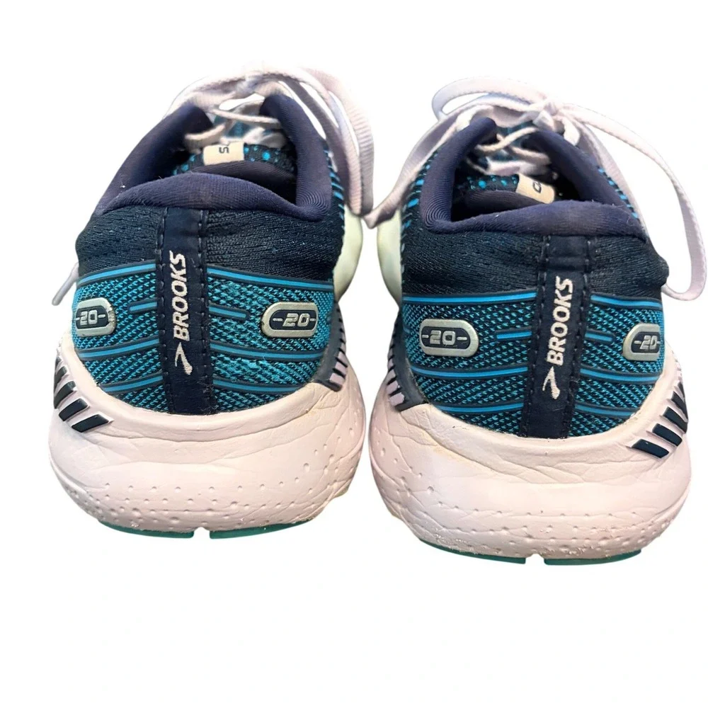 Brooks Glycerin GTS 20 Women's Size 6.5 Medium Navy Blue Pink Running Shoes